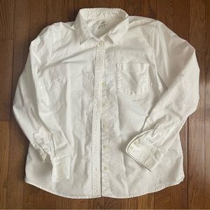 J. Crew white classic oxford button down shirt